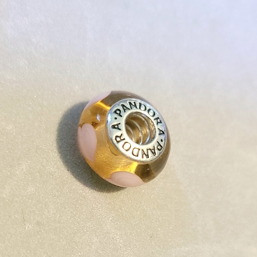 Pandora Pink Heart Retired Charm 790660